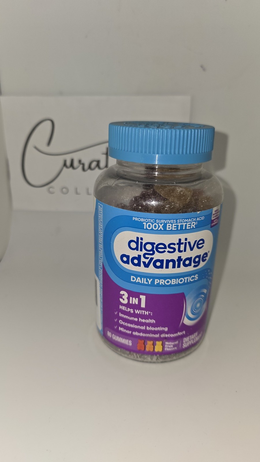 Digestive Advantage Daily Probiotics 3 in 1 Immune Health 80 Gummies Exp 01/27