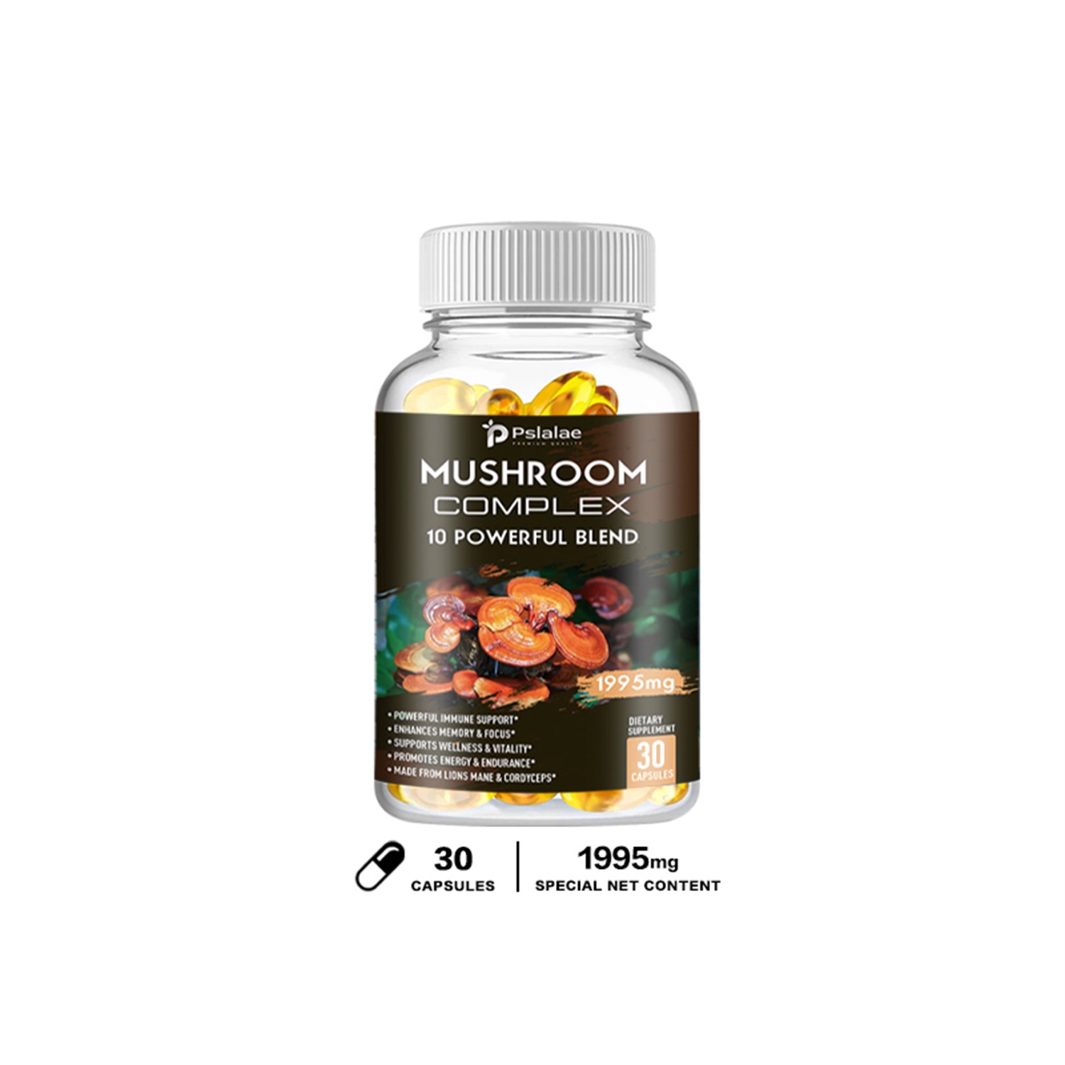 Mushroom Complex – Lions Mane,Cordyceps Sinensis – Brain & Nervous System Health