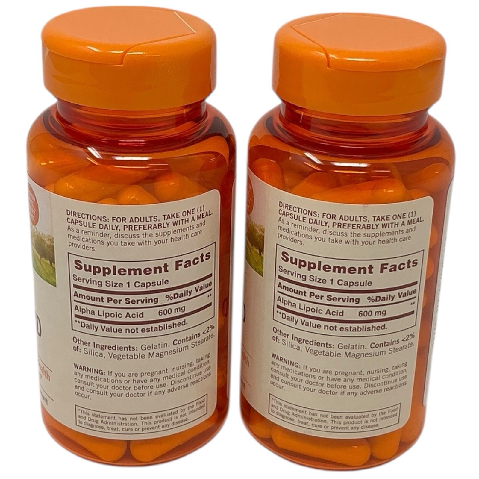 Lot Of 2-Sundown Clean Nutrition Alpha Lipoic Acid 600MG (120 Total Pills)
