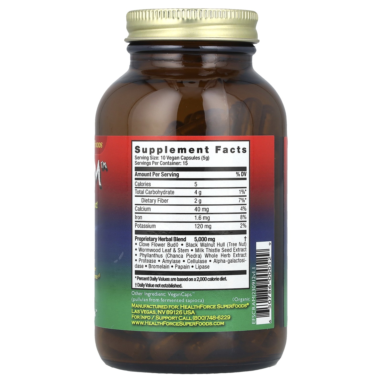 HealthForce Superfoods Scram 150 VeganCaps Gluten-Free, Vegan