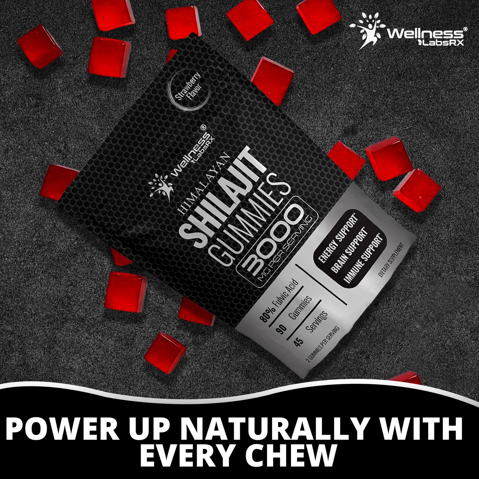 Shilajit Gummies for Men – 3000mg Pure Himalayan Shilajit for Women Keto-Frie…