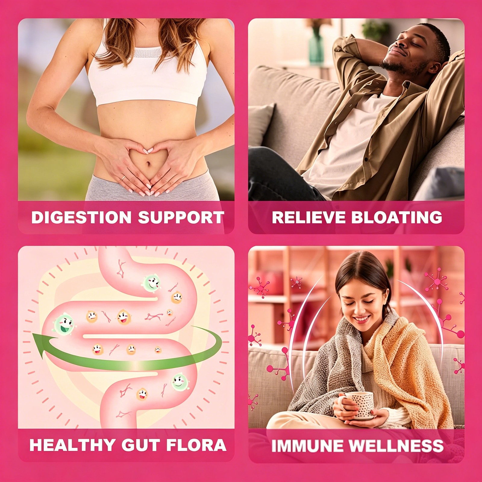 Digestive Enzymes w/ Prebiotic & Probiotics, Gas, Constipation & Bloating Relief
