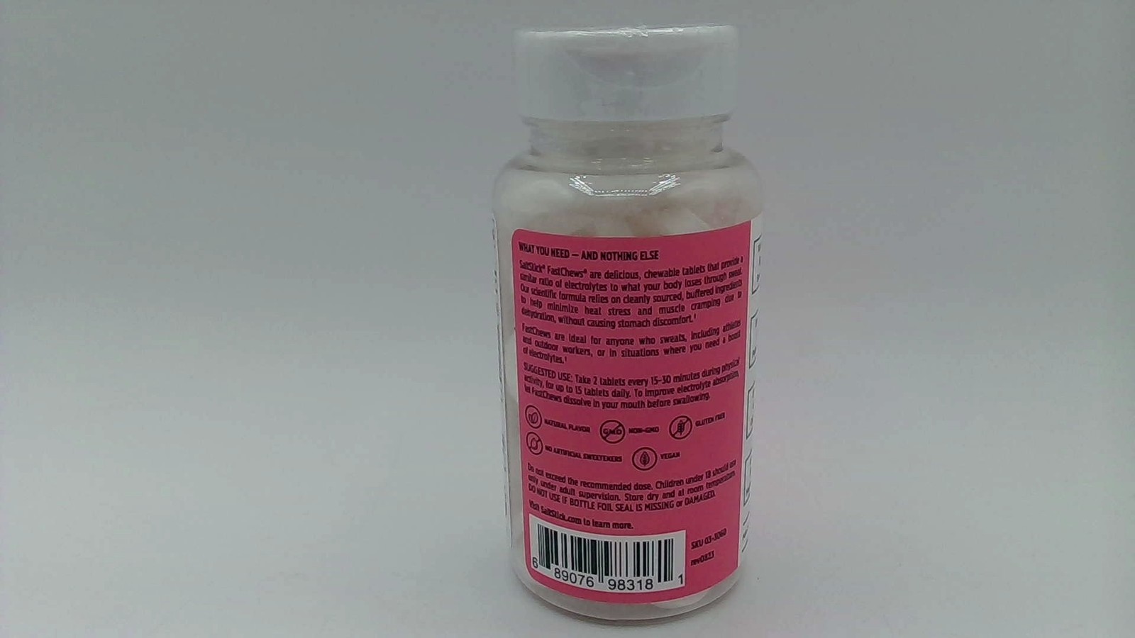 SaltStick Electrolyte Fast Chews Watermelon 60ct Chewable Dietary Supplement