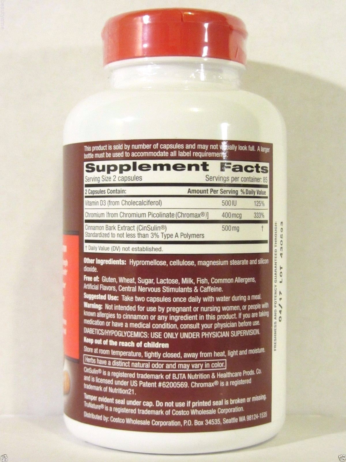 trunature ADVANCED STRENGTH CINSULIN 170 Capsules