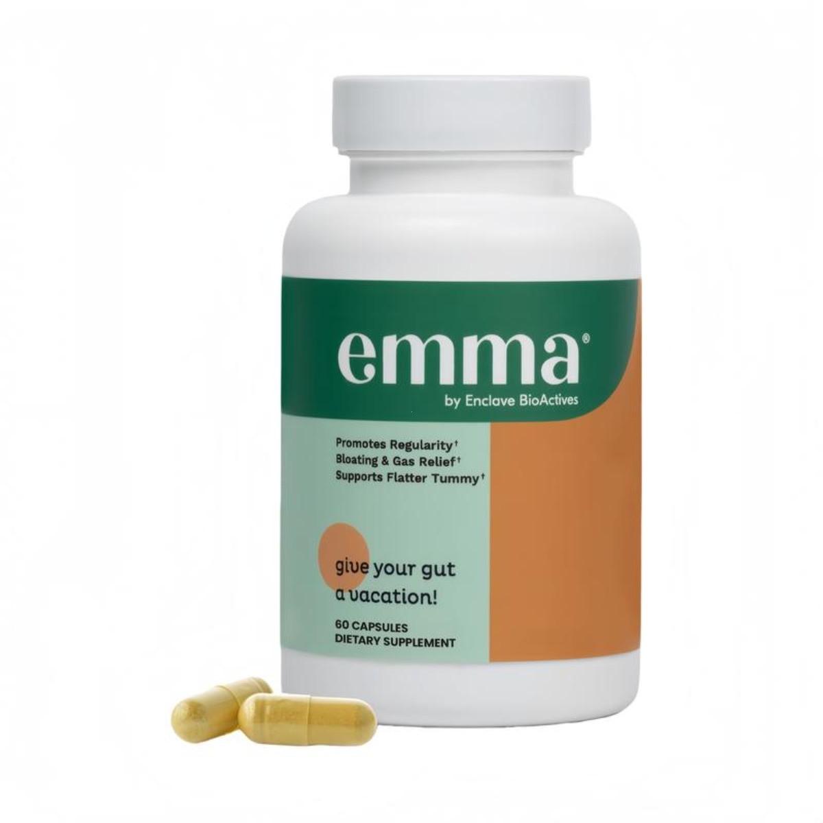 Gut Relief Capsules, Reduce Bloating Gas & Constipation for Flatter Tummy