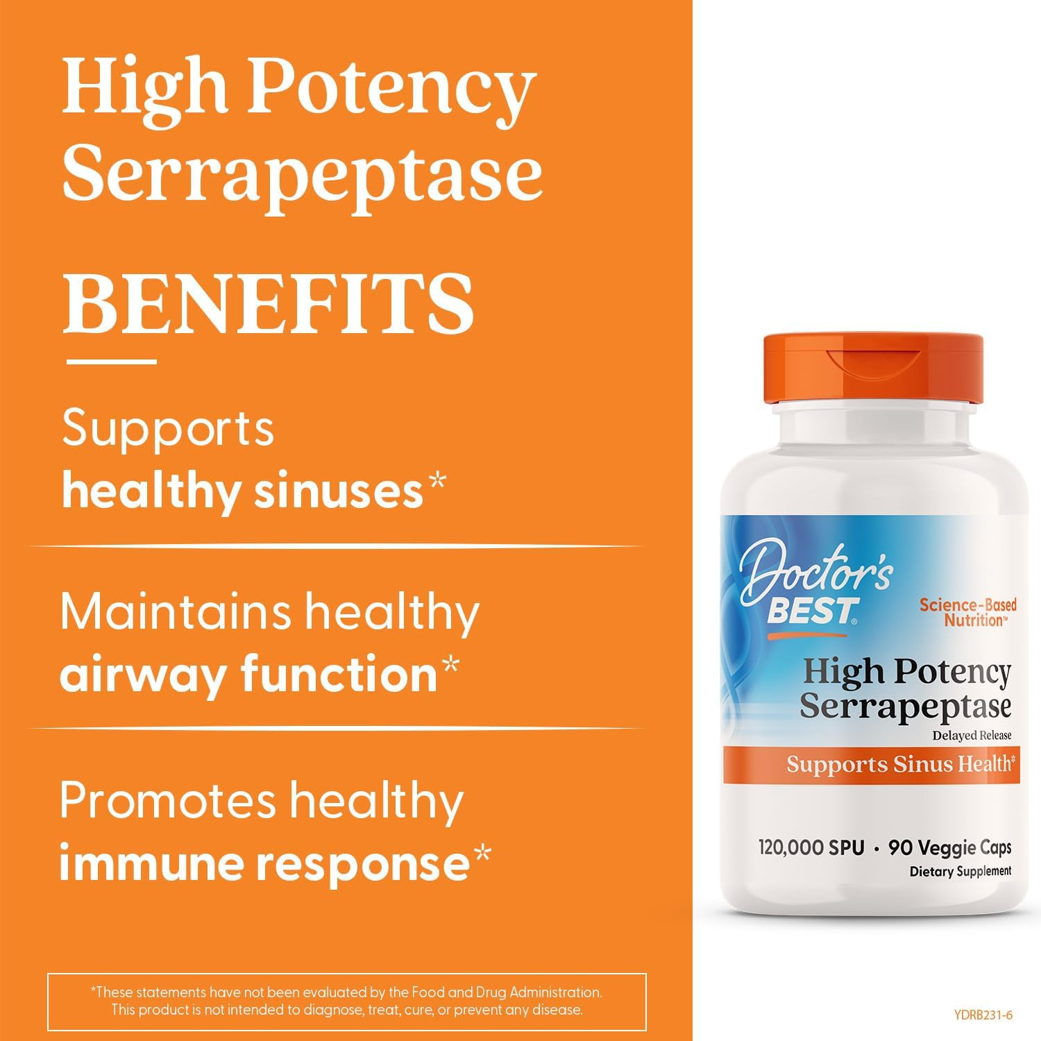 Serrapeptase Supplement for Men & Women – Proteolytic Enzyme for Sinus & Immune