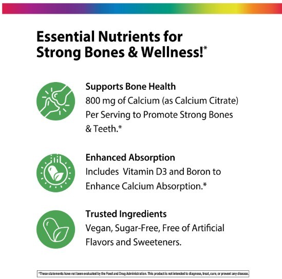 Calcium Citrate Mini Tablets | 120 Count | Food Nutrients | by Rainbow Light