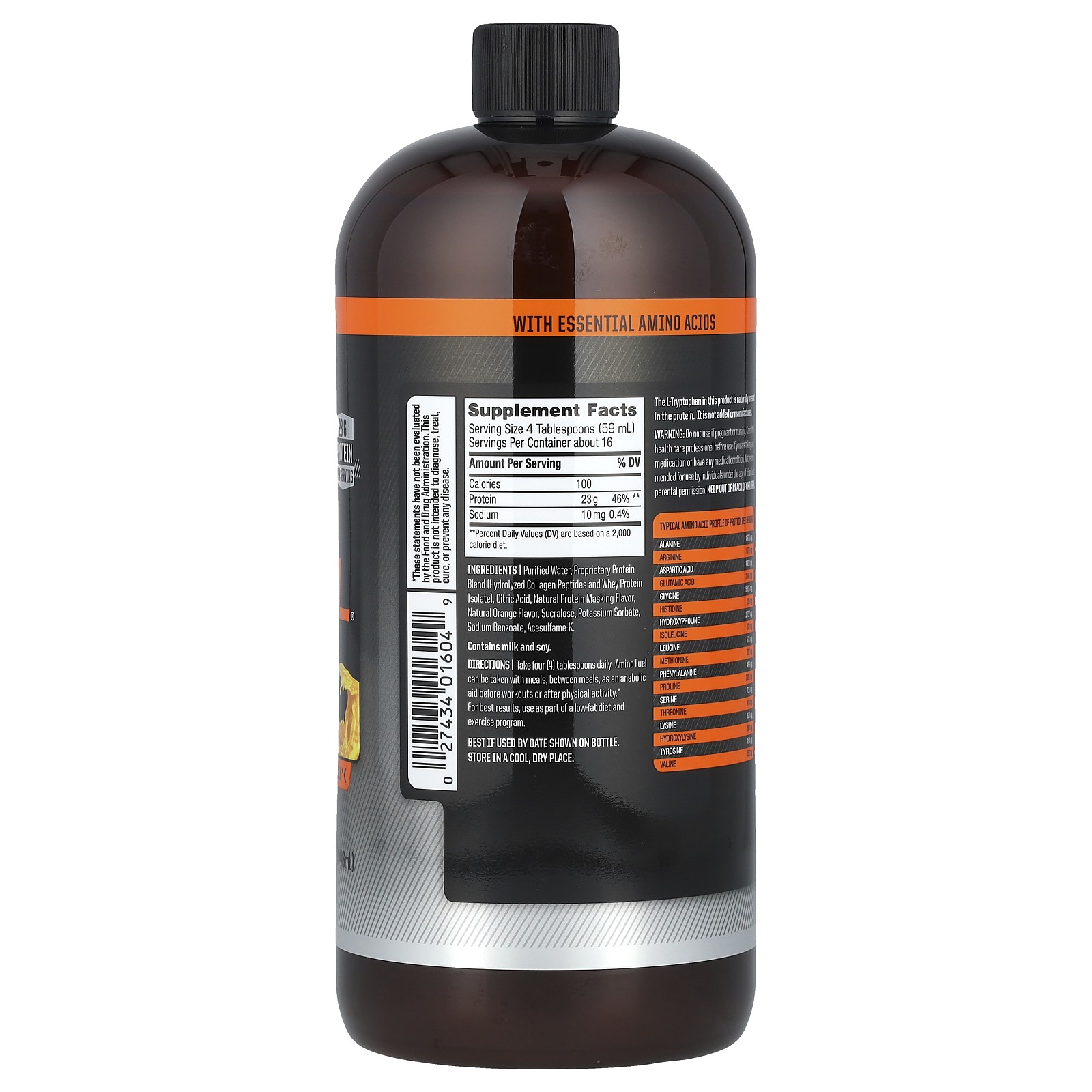 Amino Fuel, Orange Rush, 32 fl oz (946 ml)