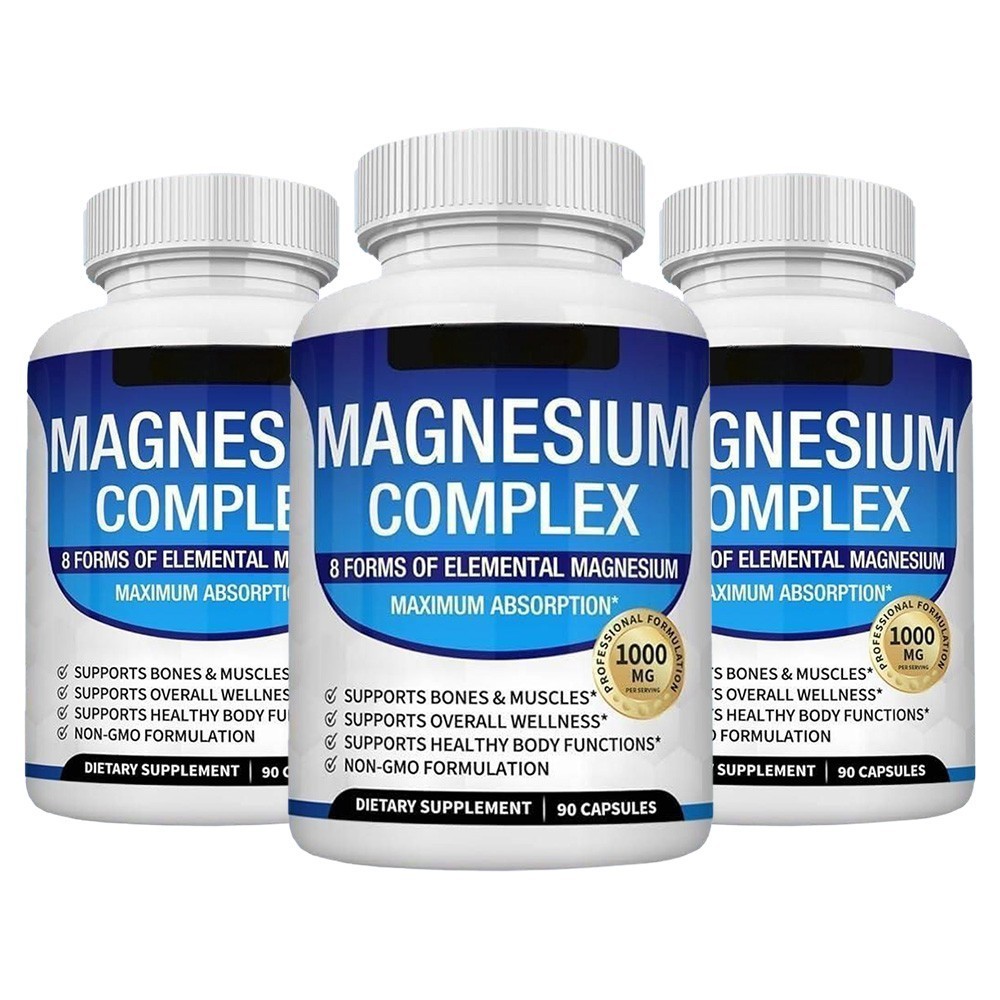 Magnesium 1~5x 8in 1 Complex 1000mg & Blood Sugar Blend Nutrient Combo 90Caps*