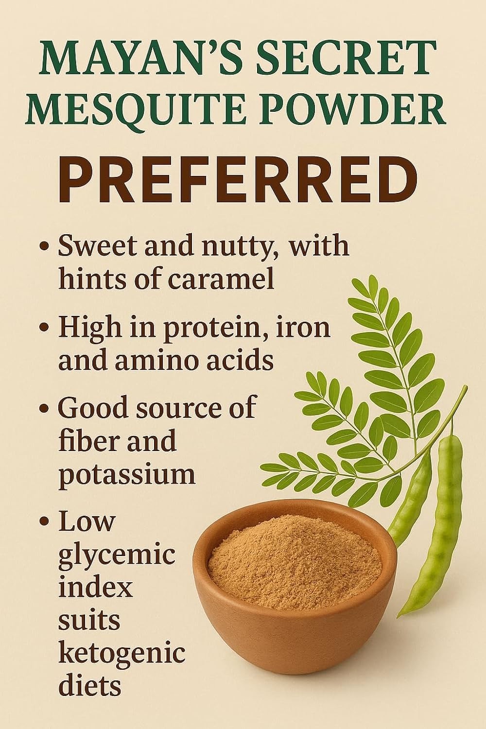 Mesquite Certified Organic Powder Dairy-Free, Gluten-Free, BULK Wholesale