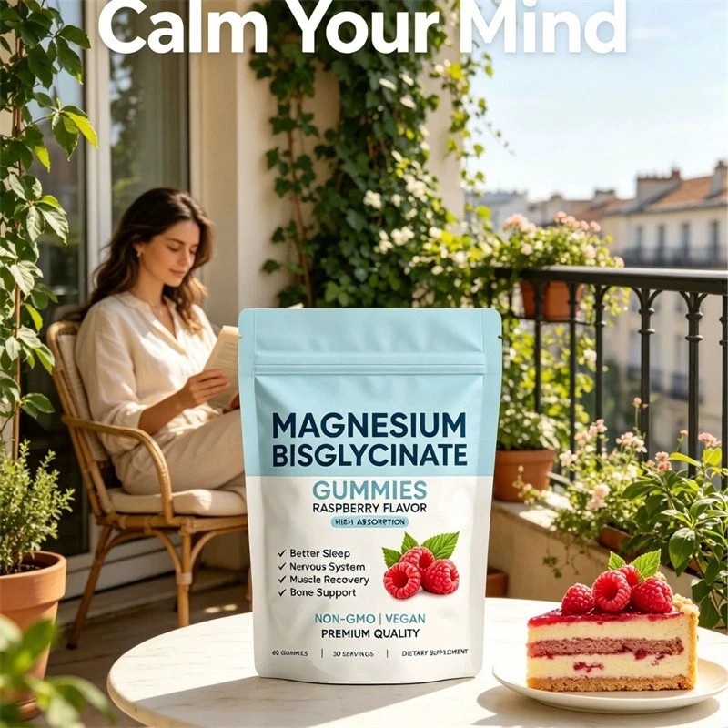 1-3Bag Magnesium Bisglycinate Gummies, with 400mg Magnesium Bisglycinate Chelate