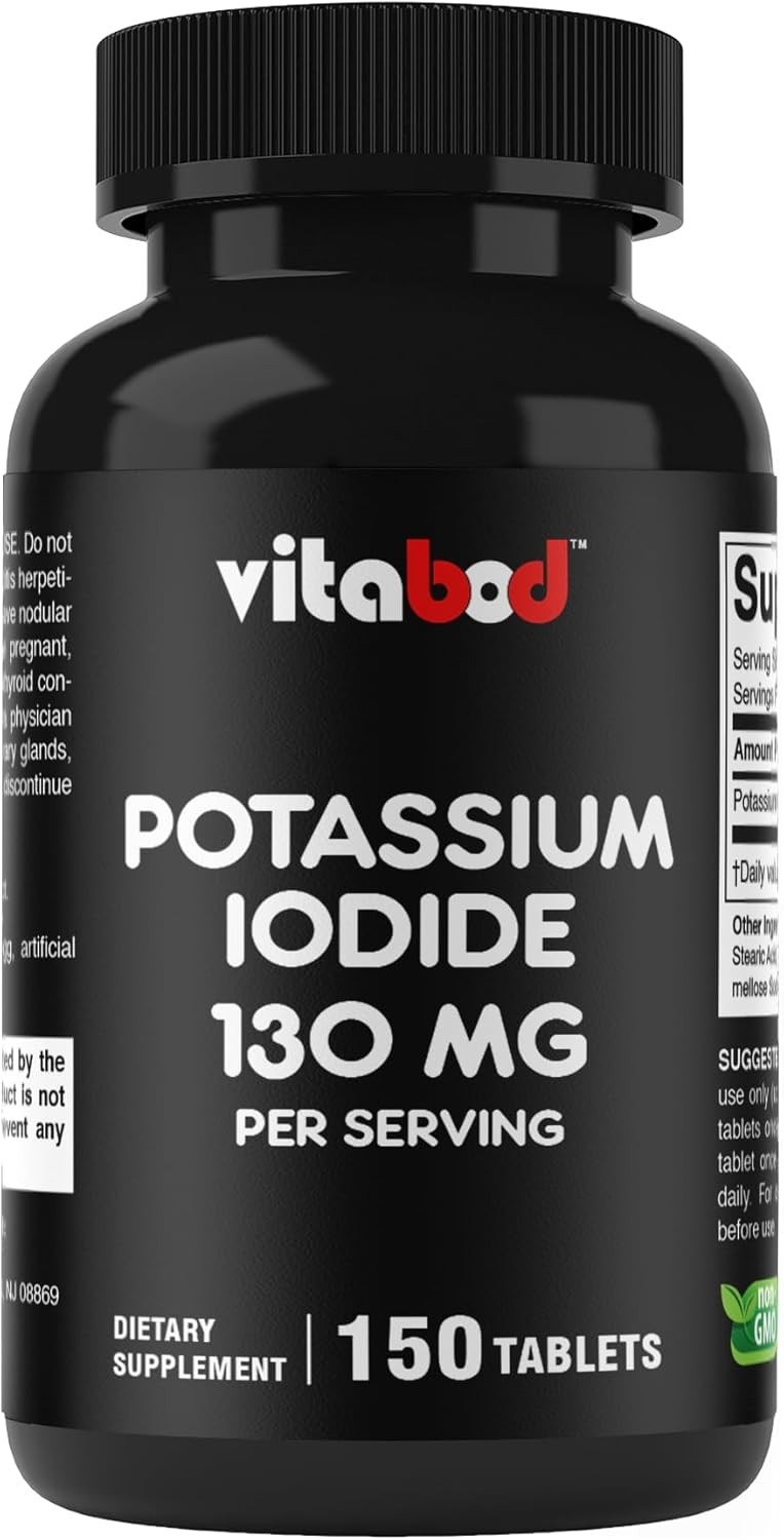 Potassium + Iodide Pills Tablets☆130 mg Supplement☆Survival Kit Fallout