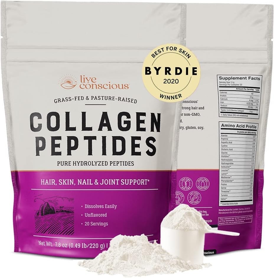 Hydrolyzed Collagen Powder — Keto & Paleo Friendly, Unflavored, 20 Servings