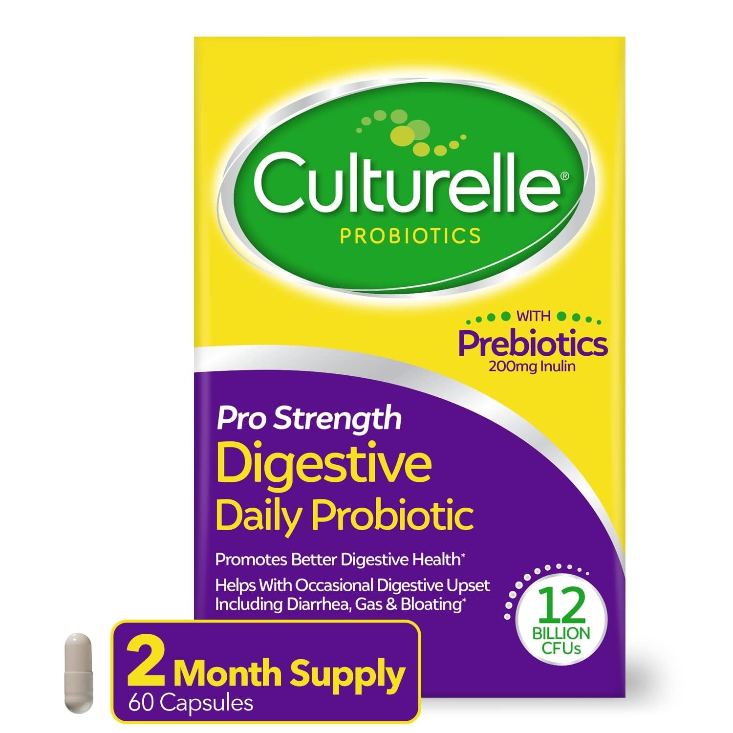 Culturelle Pro Strength Daily Probiotics For 60 Count (Pack of 1), Multi
