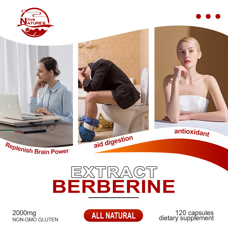 Berberine 1200mg – High Potency Berberine Capsules – 120PC – Blood Sugar Support