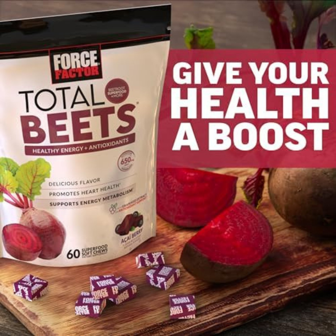 Force Factor Total Beets Concentrated Beet Root Soft Chews Exp 07/2027