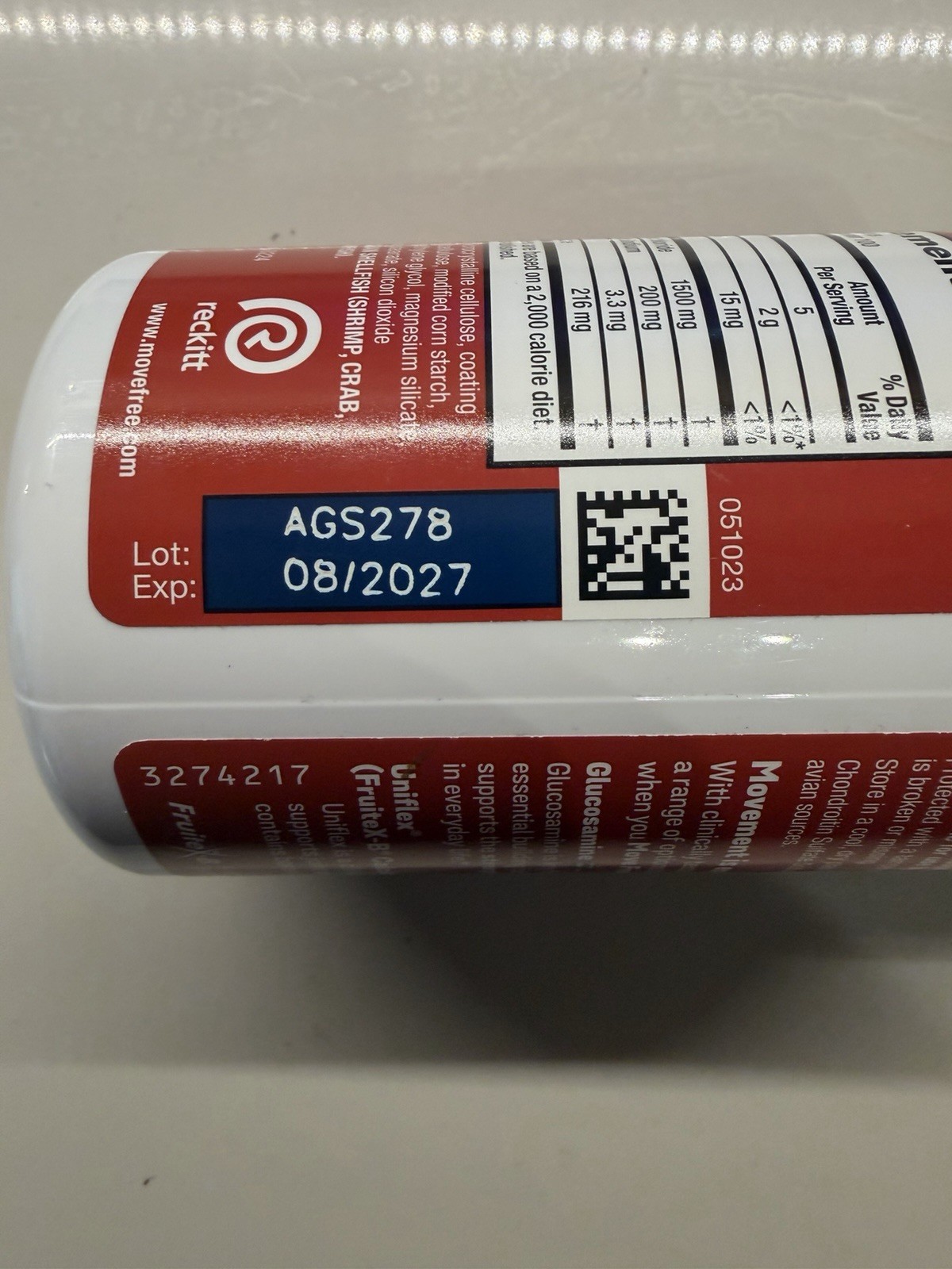 Schiff Move Free Advanced Joint Supplement, 200 Tablets, EXP 8/27