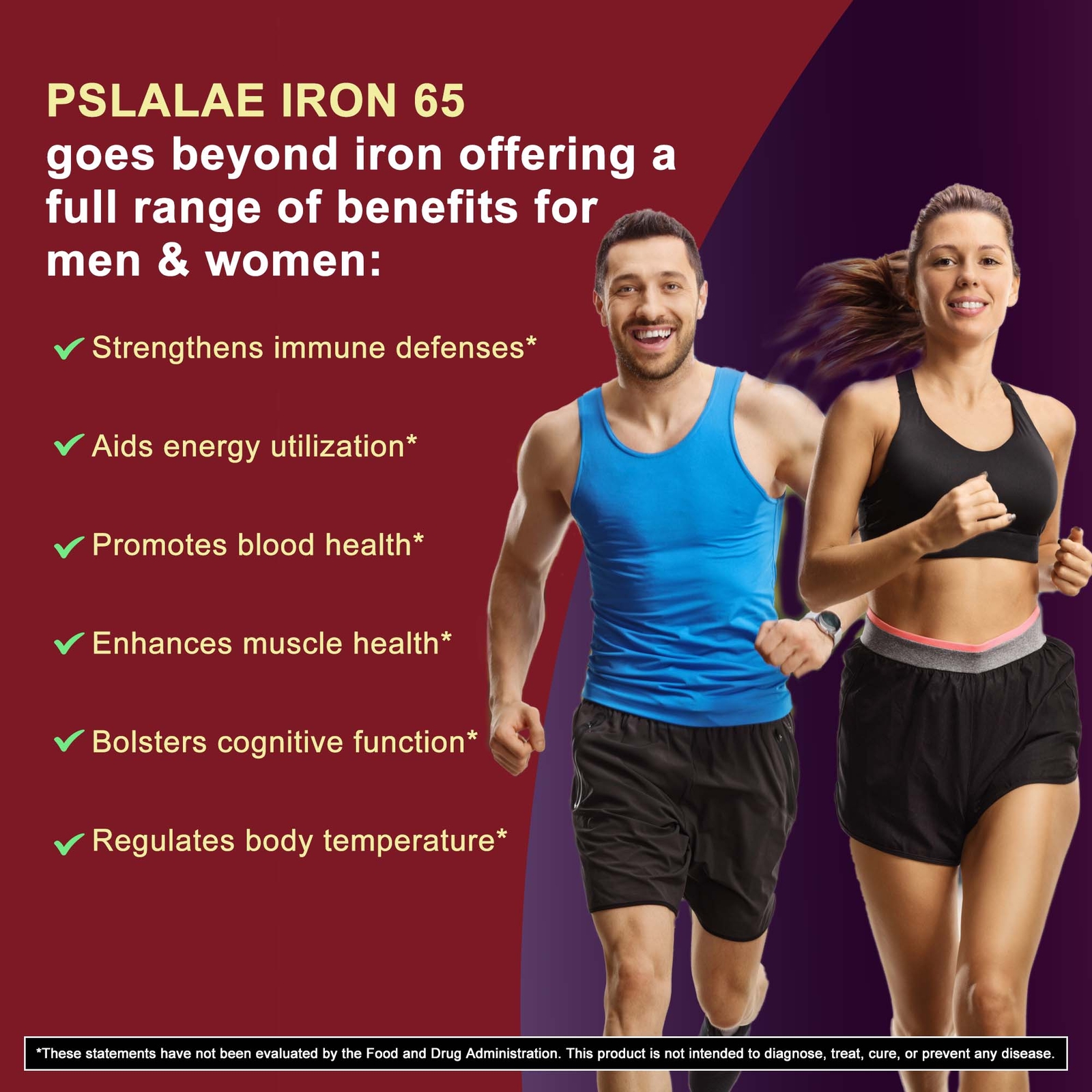Iron Supplement – with Vitamin C-Improve Energy Levels, Relieve Anemia & Fatigue