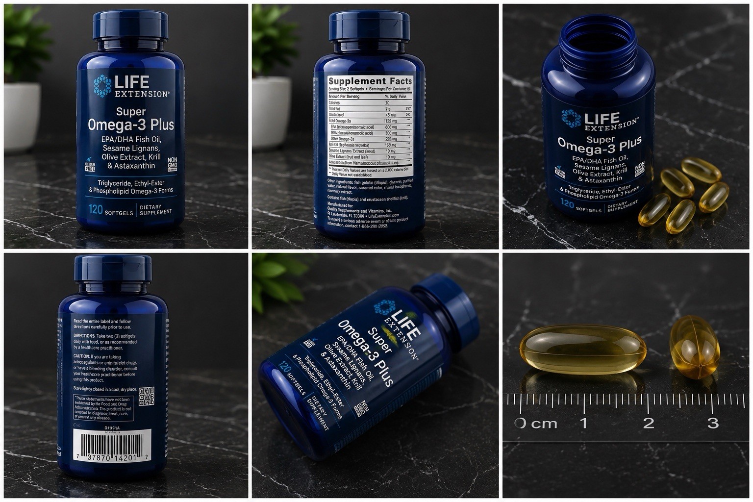 Life Extension, Super Omega-3 Plus EPA/DHA Fish Oil, Krill & Astaxanthin 120sg