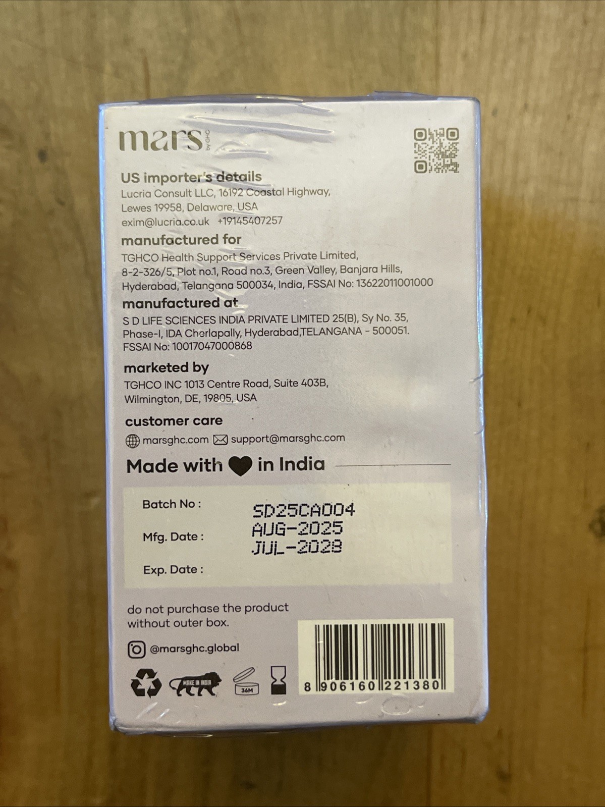 Mars Nitric Oxide 60 Capsules LOT OF 2 new In Box U.S. Seller Exp 07-2028 Fresh