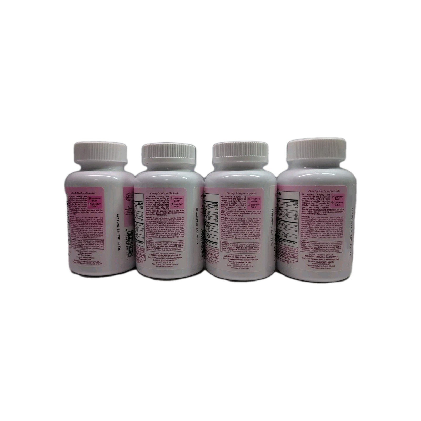 4 Hair Skin & Nails Collagen 2 x Biotin Argan-Infused 150 Softgels Each 05/2026+