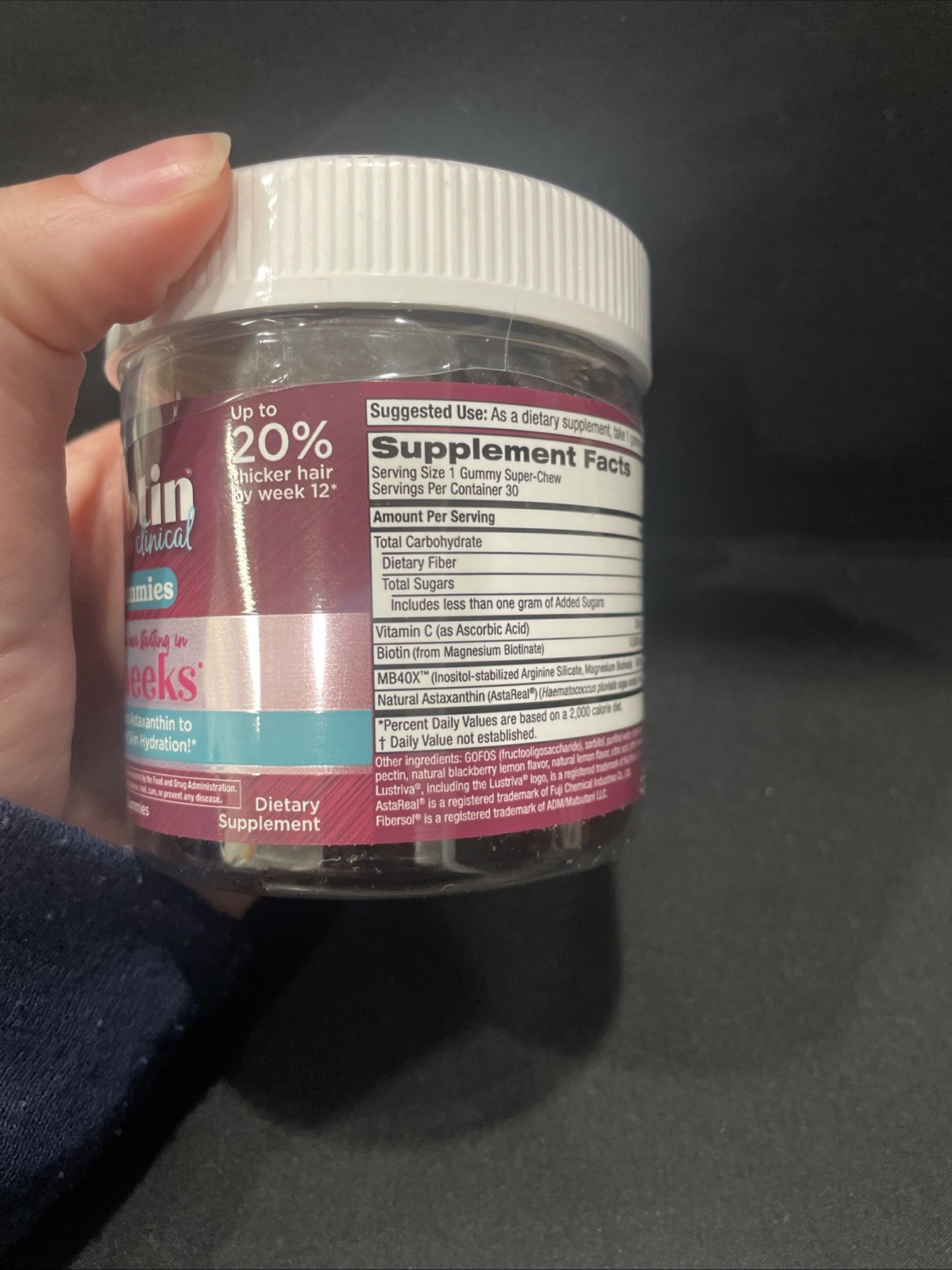 Purity Products MyBiotin ProClinical Gummies – Thicker Hair & Anti-Wrinkle 30 ct