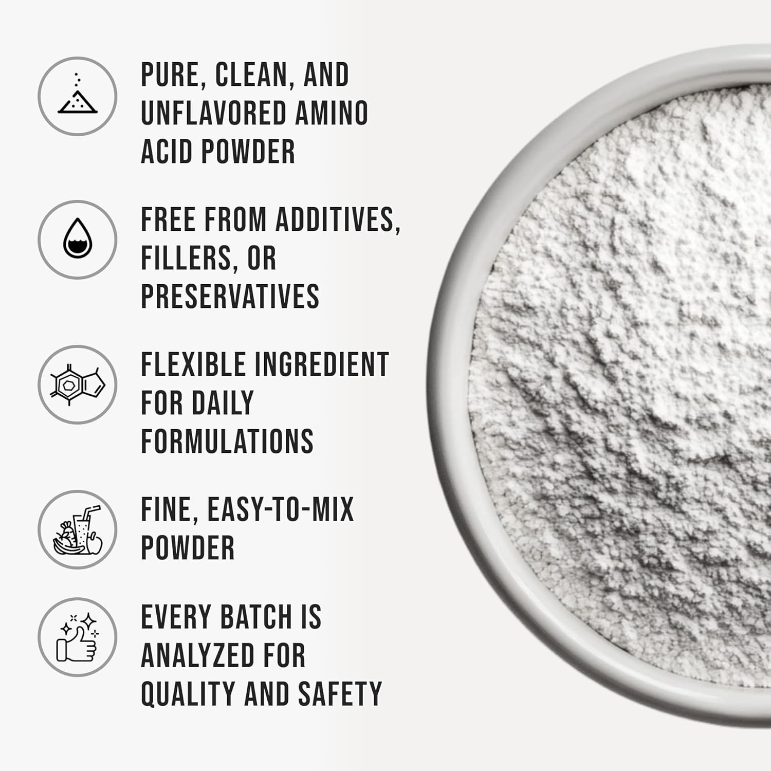 Pure L-Theanine Powder Unflavored Vegan Non-GMO No Additives 3.2oz 90g