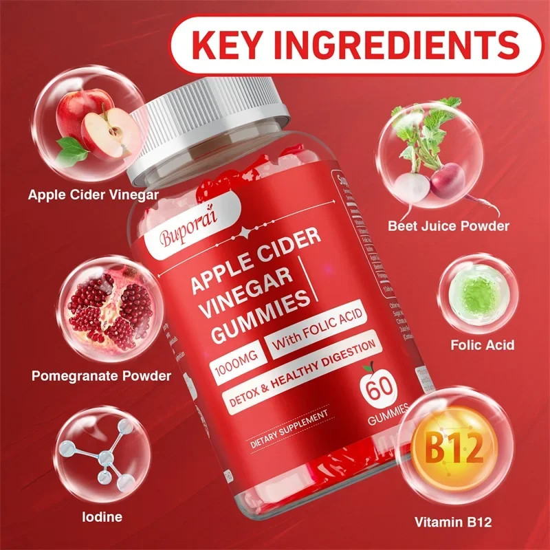 Apple Cider Vinegar 120pcs – Body Shape Weight Management Metabolism Detox
