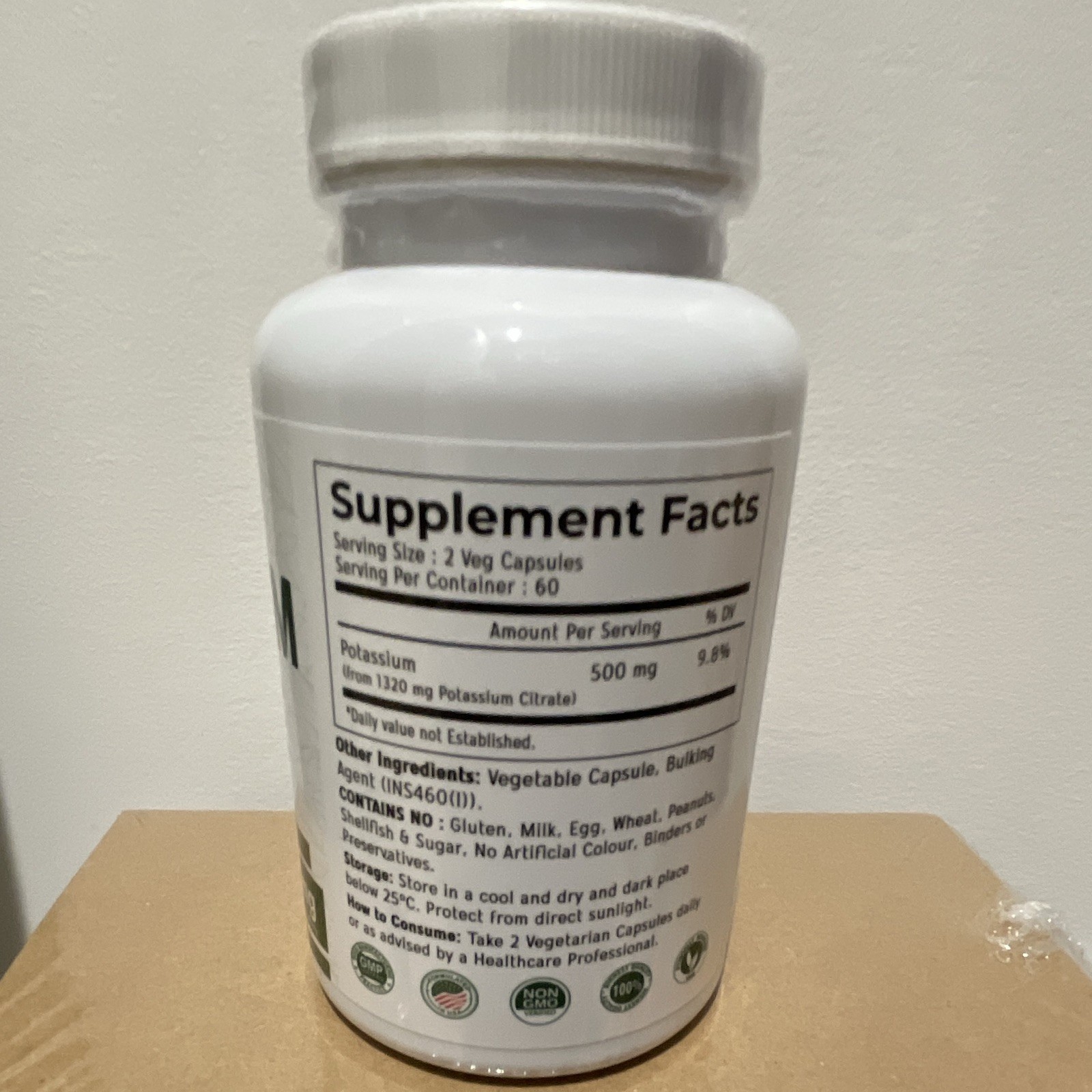 Immortal Herbs Potassium Citrate 120 Vegan Capsules EXP 11/2027