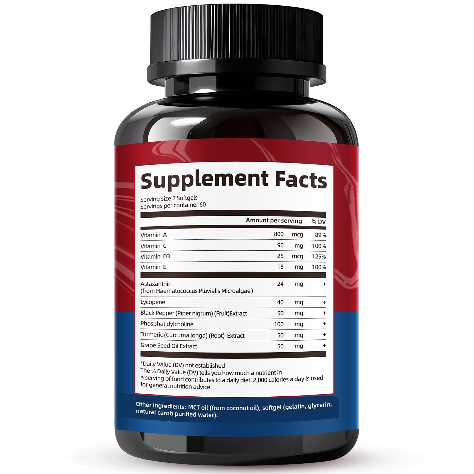 Femmetra Liposomal Astaxanthin 24mg Supplements with 120 Count (Pack of 1)