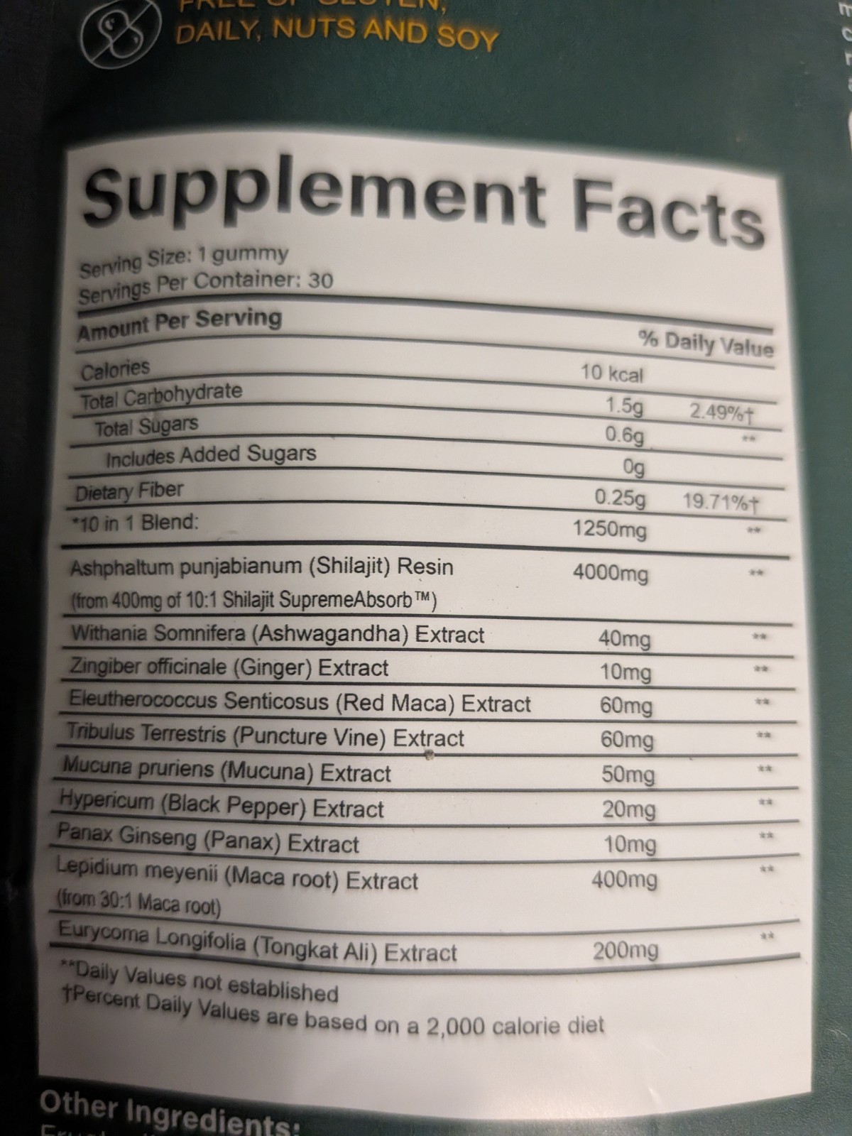SupremeMale 10 in 1 Alpha Gummies – 4000 mg Herbal Performance 3 packs!!