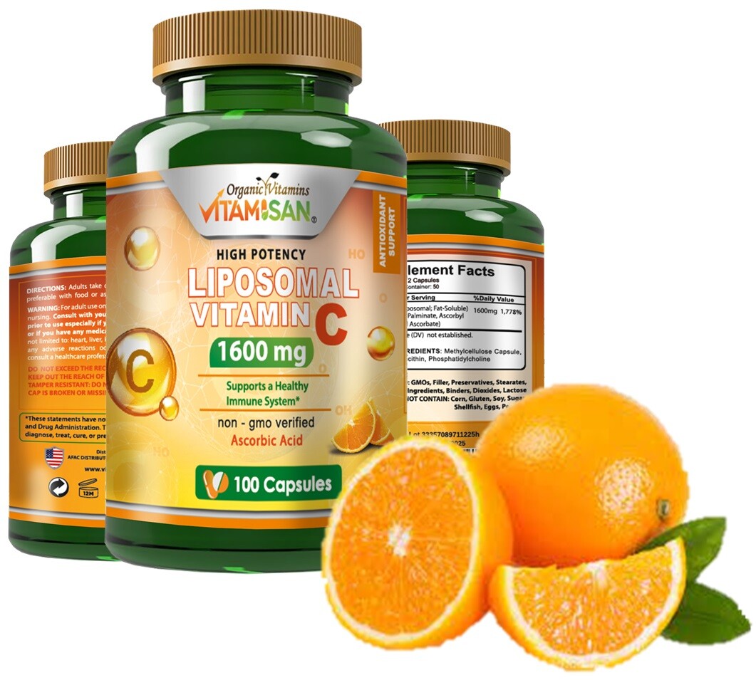 Liposomal Vitamin C Capsules High Absorption Immune Pills Supplements 300 CAPS
