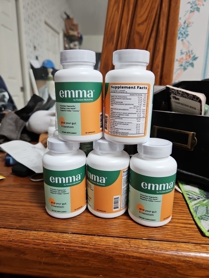 Emma gut dietary supplement; brand new; original packaging; 5 bottles