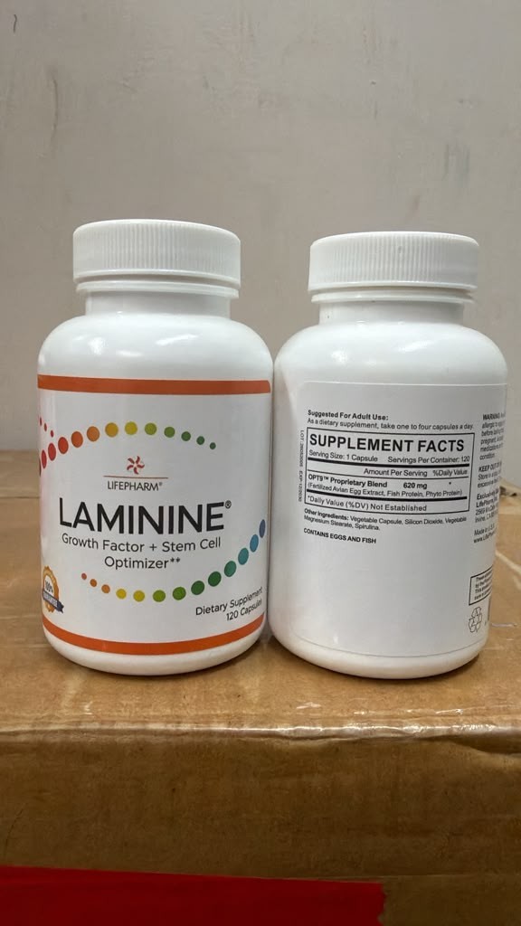 LifePharm Laminine 120 Capsules Each Daily Cellular Health Supplement | 2 Pack