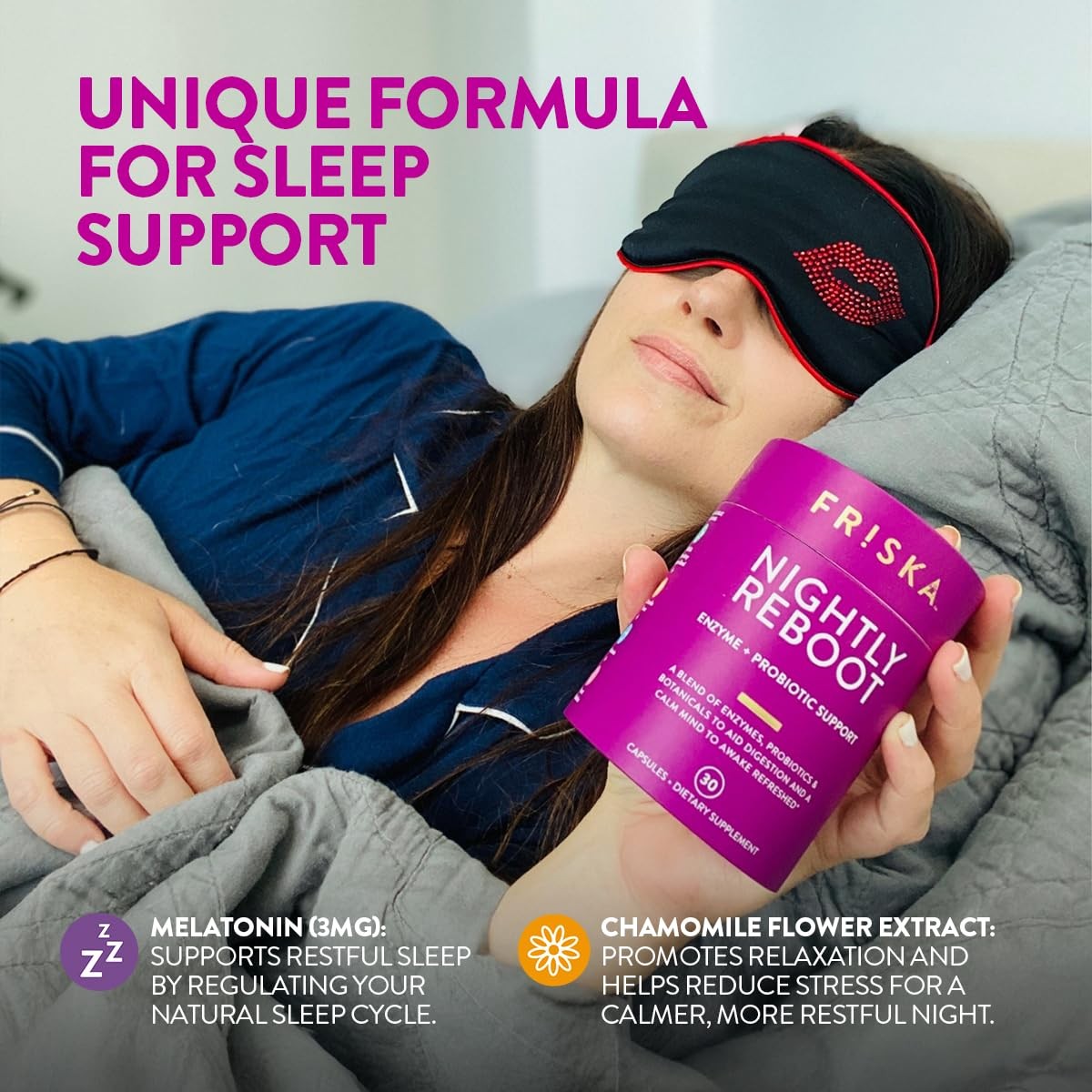 Friska Nighttime Digestive Enzymes with Probiotics – Supports Overnight Diges…