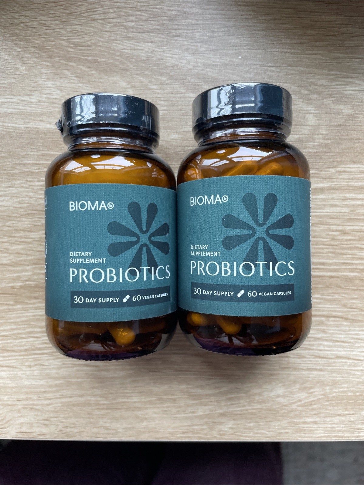 Bioma Probiotics 30 Day Supply, 60 Vegan Capsules, Dietary Supplement 2 Bottles