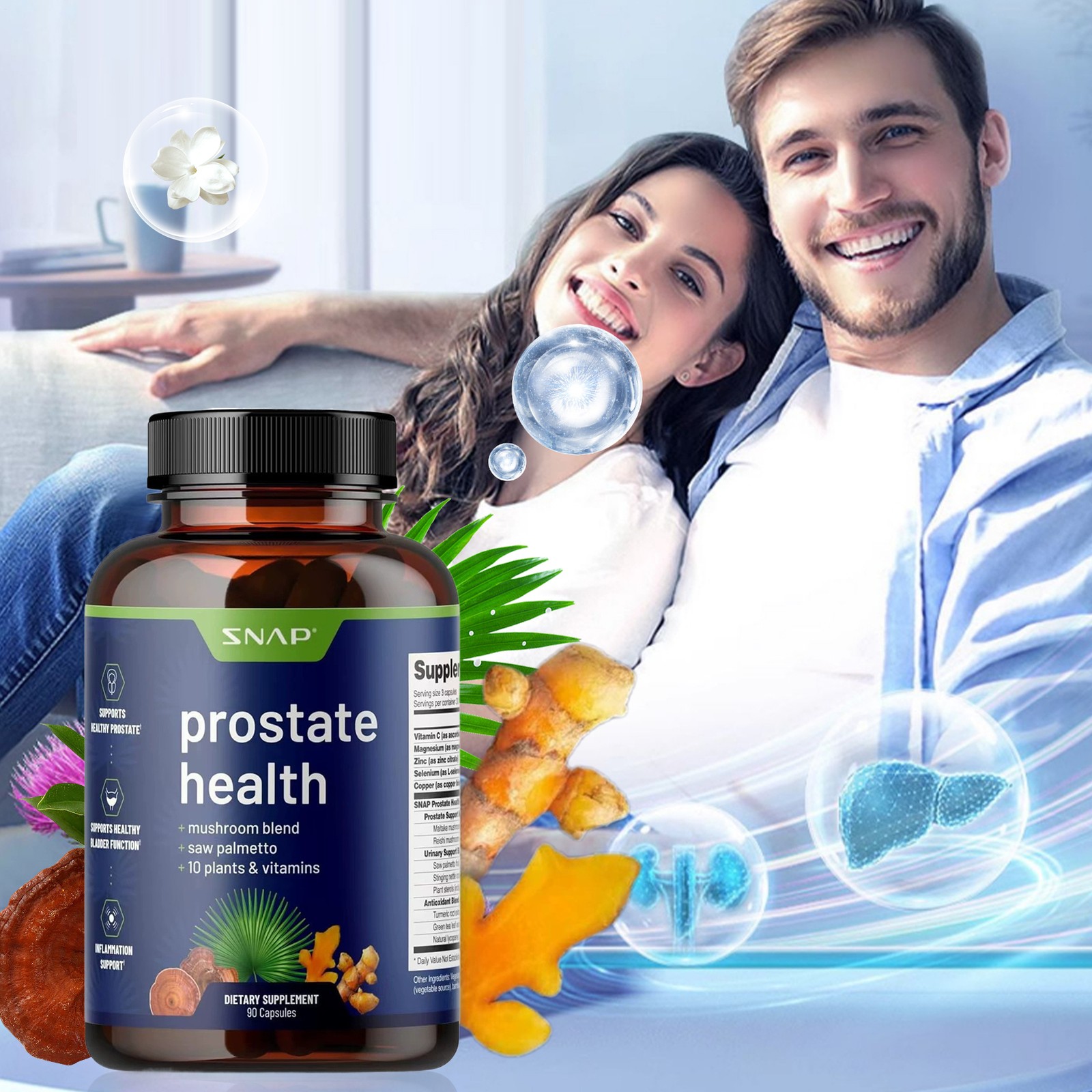 Prostate Fitness – Urinary, Bladder & Immune System Health Snap 60ct Supplements