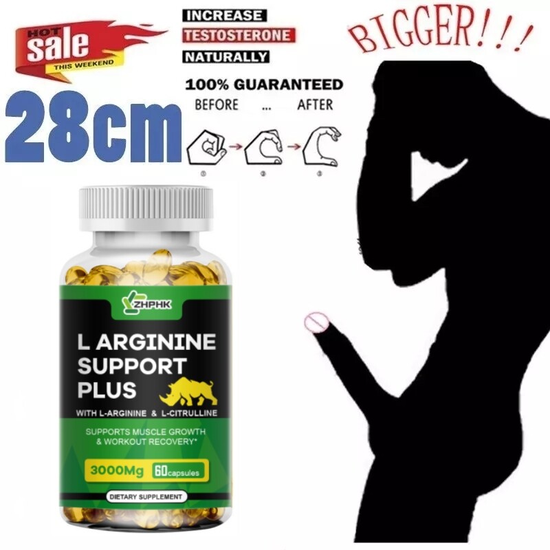 L-Arginine 60 Nitric Oxide,Testosterone Booster,Energy Support Capsules 3000 mg