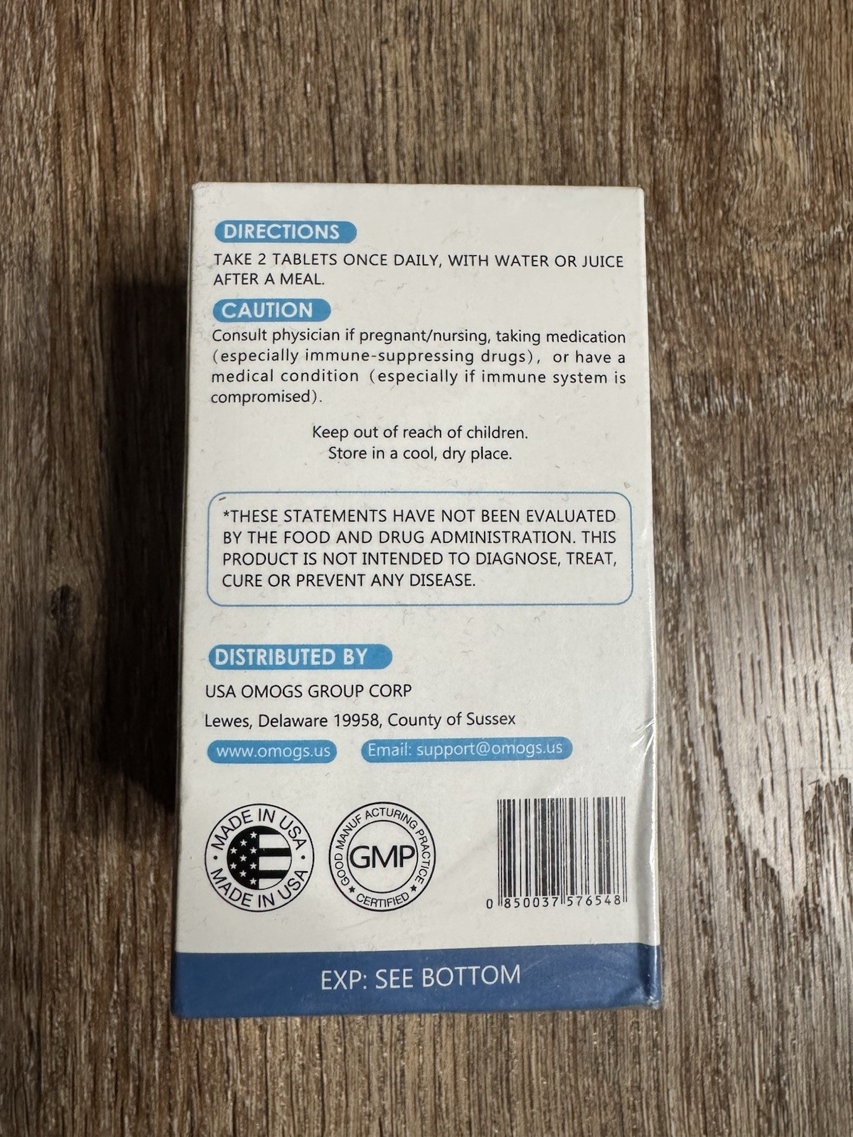 Omogs Probiotic Prebiotic 90 Billion CFUS & 18 Strains 90 Tablets