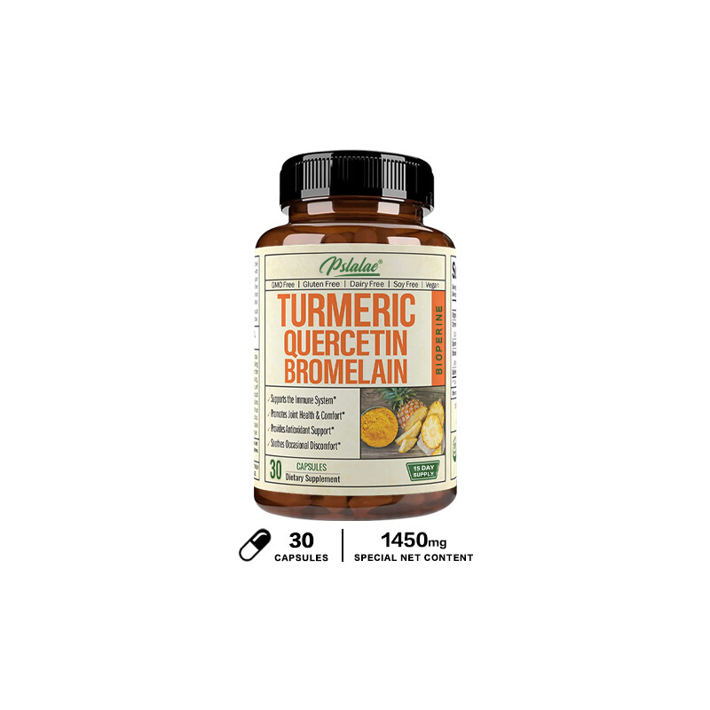 Turmeric Quercetin Bromelain Capsules – Joint Support Supplements – Antioxidants