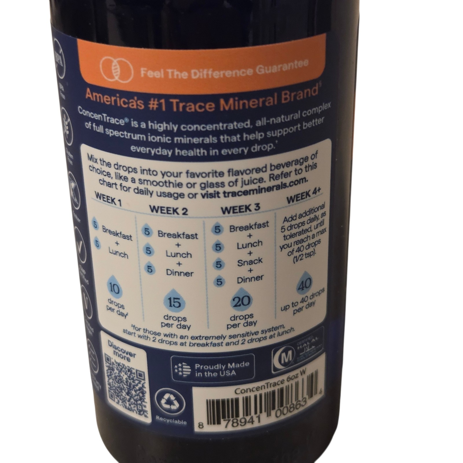 Trace Minerals ConcenTrace MINERAL DROPS – 6 fl.oz., 70 Day Supply, Exp. 06/2029