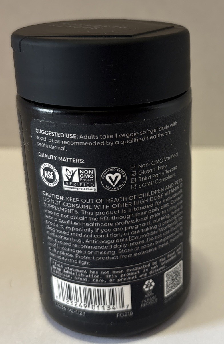 Sports Research D3+K2 Dietary Supplement – 60 Veggie Softgels