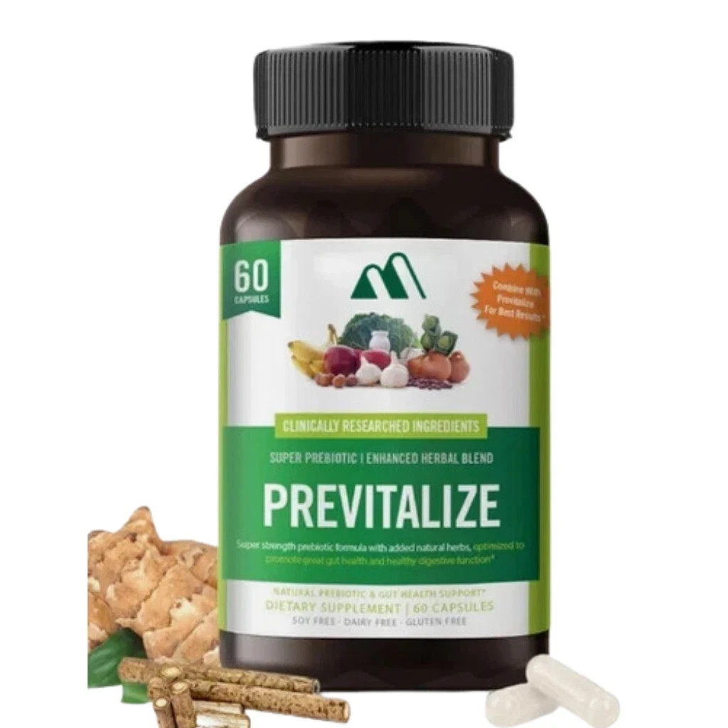 Previtalize Super Prebiotic Gut Health Supplement 60 Capsules Digestive Immune