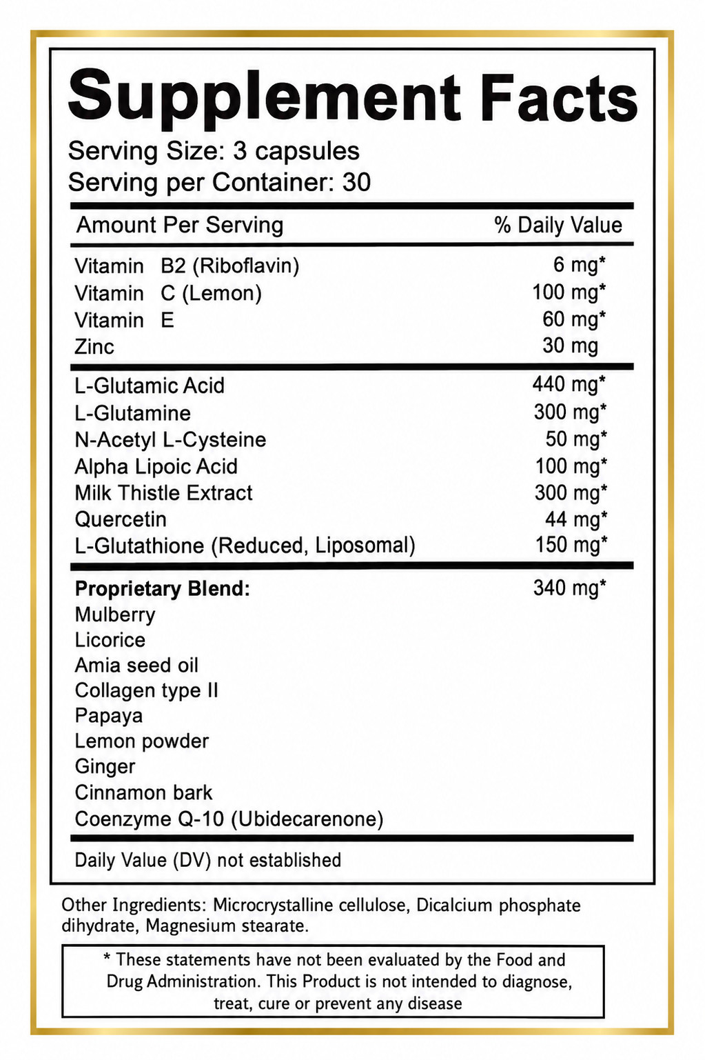 Glutathione Liposomal 3000 + Vitamin C Antioxidant Support 90 Caps