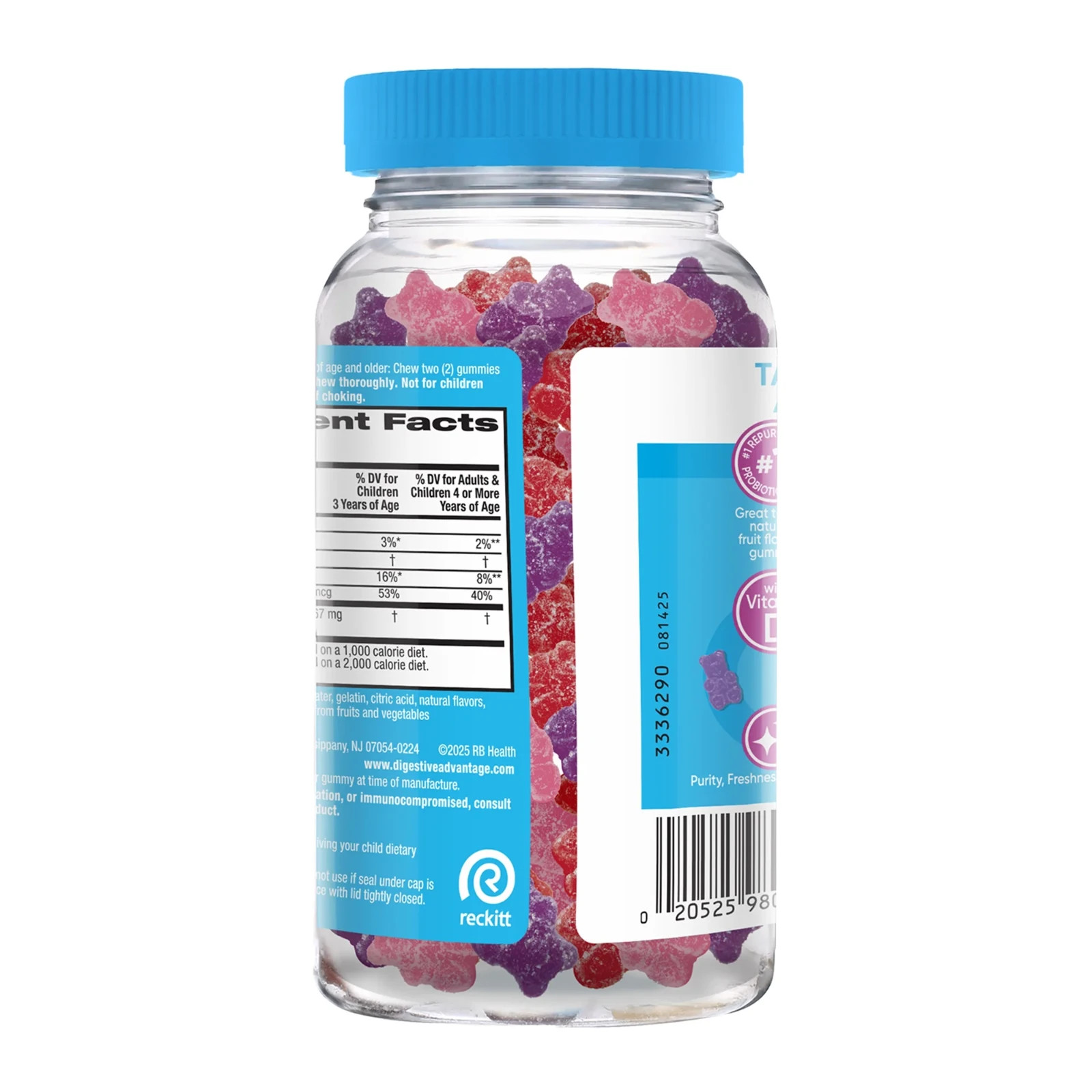 Pack of 2 Digestive Advantage Daily Probiotics 3 in 1 90 Gummies Exp 9/2026