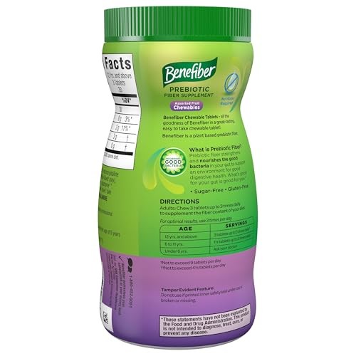 Benefiber Chewable Prebiotic Fiber 100 Count (Pack of 1), Asst. Fruit