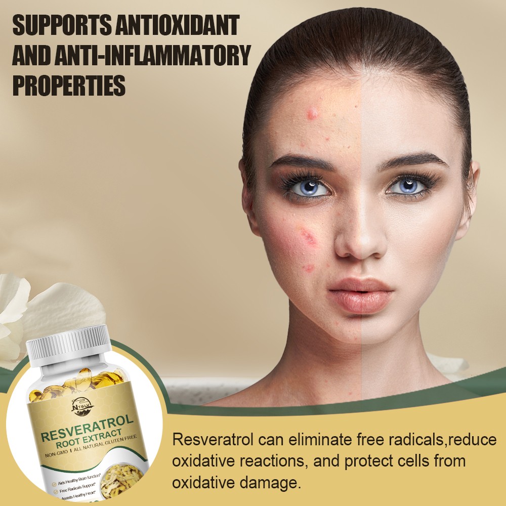 Resveratrol Capsules Maximum 1200 MG Strength Natural AntiAging Antioxidant Cap