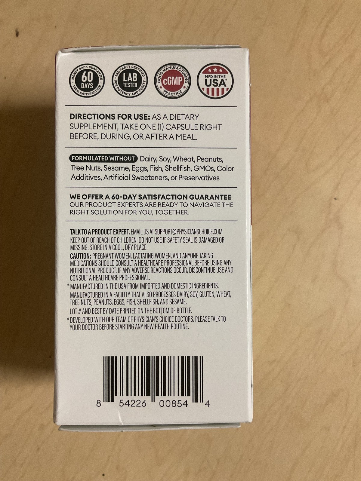 Physician’s Choice Digestive Enzyme Blend Pre + Probiotics 60 Capsules 5/2027