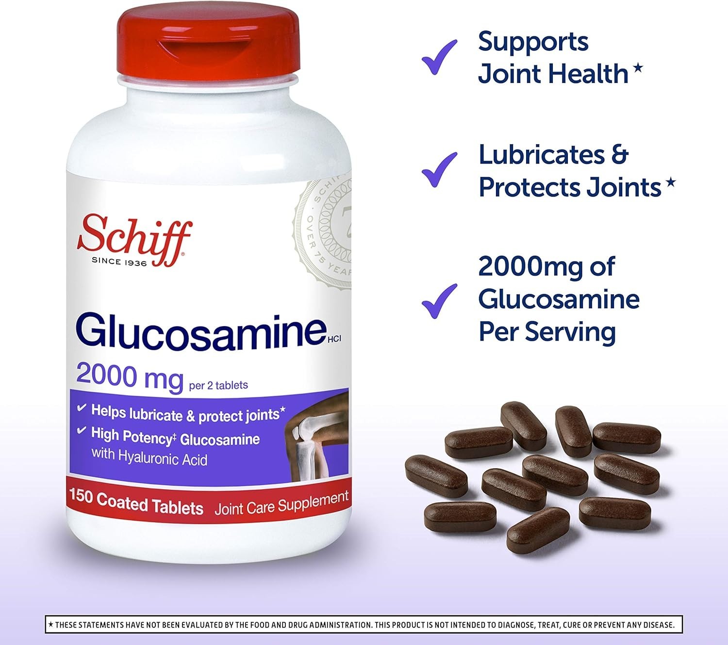 Schiff Glucosamine 150 Tabs (Pack of 6)