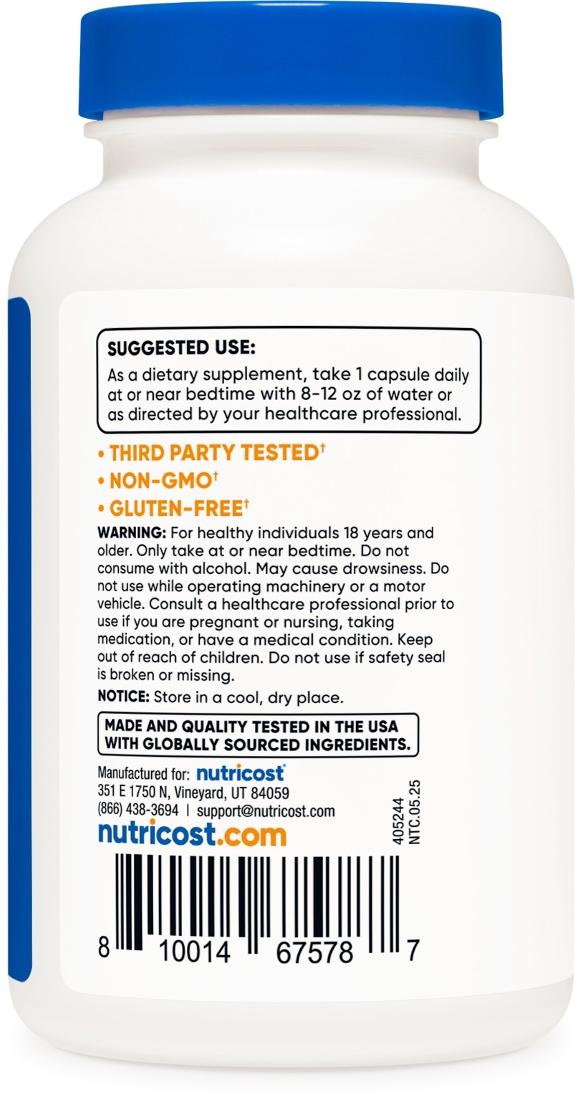 Nutricost Melatonin 10mg, 240 Capsules – 10mg Per Serving, Non-GMO, Gluten Free